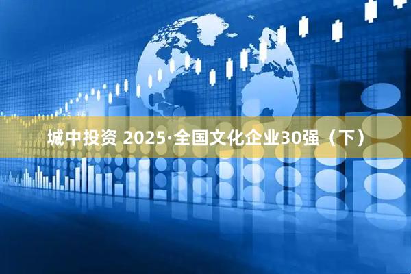 城中投资 2025·全国文化企业30强（下）
