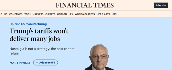 优配合伙人 【世界说】英媒评美国保护主义政策——“短视且不聪明的行径”